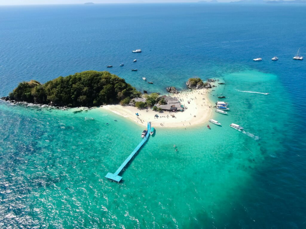Idyllic aerial view of Koh Khai Nai Island